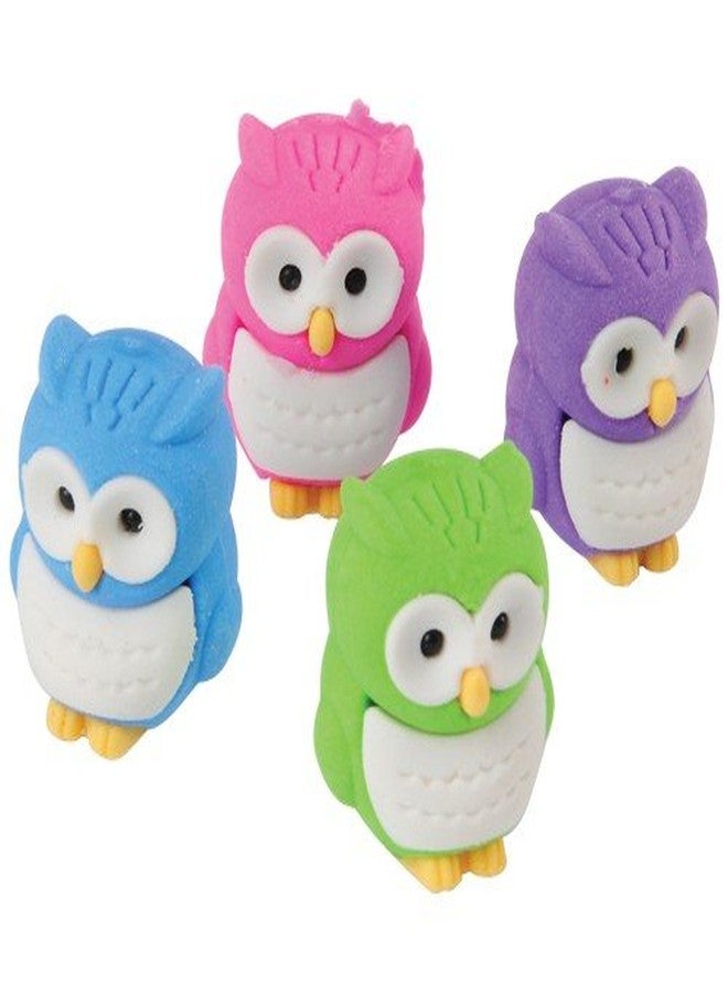TECHNOCHITRA Newest Cute Owl Shape Erasers for School Kids and Idea for Kid's Birthday Return Gift, Pack of 12 (Multi) - Image 2